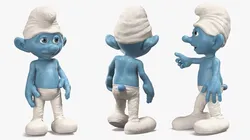 Cartoon Smurf with Fur Rigged 3D model
