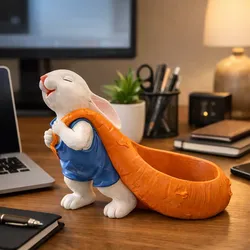 Cute Bunny Pull Cart Planter STL  3D model