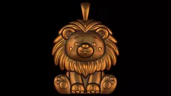 Cute Lion Pendant 3D print model