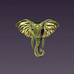 elephant - gold pendant for casting.