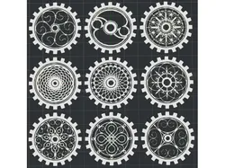 Gears V2 2D Wall Art