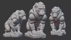 Gorilla Statue 3D print model