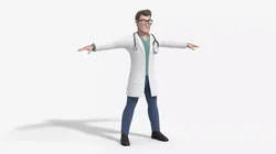Stylized Cartoon Doctor 3D model
