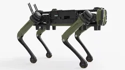 Vision 60 Robotic Dog Unit Falling Animated Rigged For Blender 3D model
