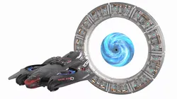 Warp Gate Assault Shuttle Black Animated Rigged 3D model