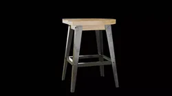 Bar Chair Low-poly 3D model
