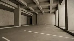 Brutalist Interior VR Room (with courtain)
