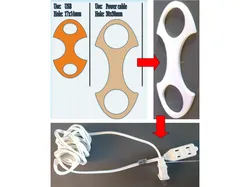 Cable wrap, 30x30mm hole for larger power cables