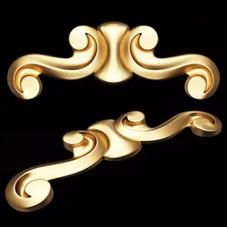 Carved Plaster Molding Decoration 028 Low-poly 3D model