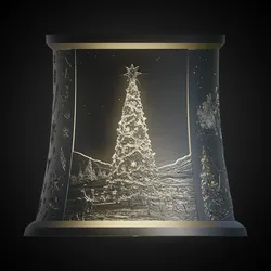 Christmas Lithophane Lamp Shade