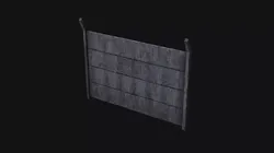 Concrete Fence Low-poly 3D model