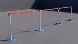 Dividing Rope Posts Low-poly 3D model