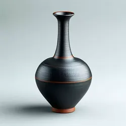 Elegant Black Ceramic Vase 3D Model Low-poly 3D model
