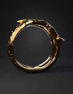 gold thorn ring with spiked crown design metallic texture