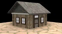Low Poly House 3D Model Game Ready PBR Asset Unity Unreal Low-poly 3D model