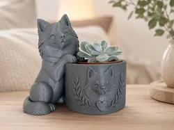 Macetero Pomsky adorable - Modelo de impresión 3D gratuito