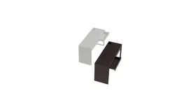 MIKE desk 142x50 cm white Low-poly 3D model