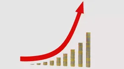 Money chart 3D model Low-poly 3D model