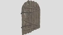 Old Wooden Gate – Game Ready