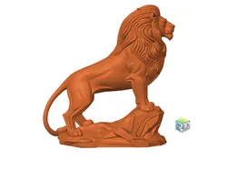 Other STL تنزيل - Brave lion - rai_3d