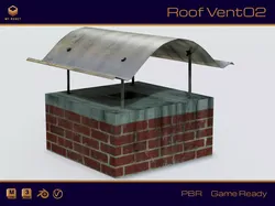 Roof Vent 02 Low-poly 3D model