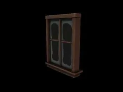 Stylized Medieval Window - AI Low-poly 3D model