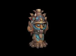 Stylized Totem - AI Low-poly 3D model