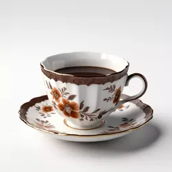 Vintage Floral Coffee Tea Cup Saucer 3D model