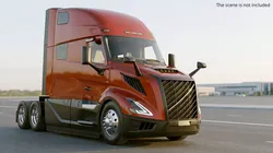 Aerodynamic Sleeper Cab Tractor Unit Rigged for Cinema 4D 3D model
