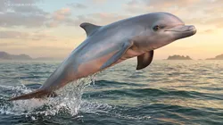 Aquatic Dolphin Jumping Animated Rigged For Blender 3D model