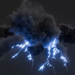 Atmospheric Lightning Flash Animated For Blender 3D model