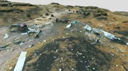 B-29 Superfortress Over Exposed Crash Site