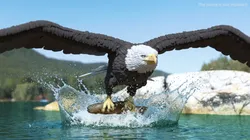 Bald Eagle Hunting Flight Animated Rigged For Blender 3D model