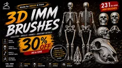 BONES IMM OBJ Brush MEGAPACK 3D model