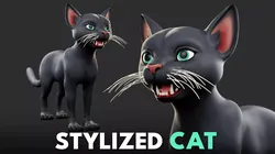 Cat III  - Stylized Cartoon Low-poly 3D model