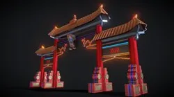 Cyberpunk Torii Gate