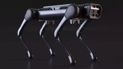 Dirty Robot Dog Aliengo Rigged for Cinema 4D 3D model