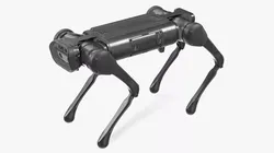 Dirty Robot Dog Aliengo Rigged for Maya 3D model