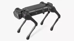 Dirty Robot Dog Rigged for Cinema 4D 3D model