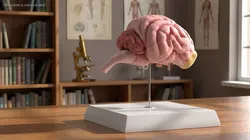 Dog Brain Structure Display Model on Base 3D model