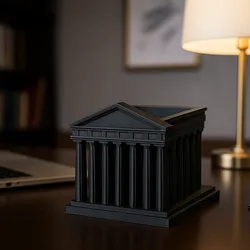 Greek Temple Pen Holder – Ancient Architecture Desk Decor