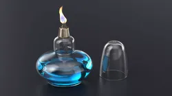 Laboratory Spirit Burner with Flame VDB Animated for Blender 3D model
