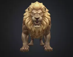 Low Poly 3D Nemean Lion Model 3D model