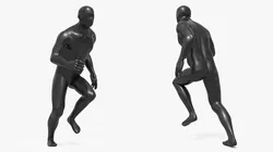 Male Mannequin Running Animated Rigged For Maya Low-poly 3D model
