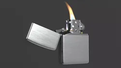 Metal Lighter with Flame VDB Animated for Blender 3D model
