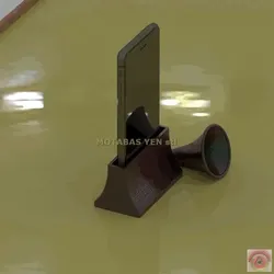 MONOBLOCK SMARTPHONE HOLDER WITH PASSIVE AMPLIFIER
