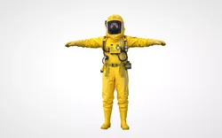 Nuclear Man T-Pose 3D Model Low-poly 3D model
