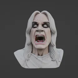 Ozzy Osbourne bust - Screaming Rock Legend