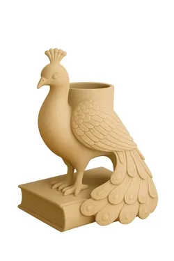Peacock Planter STL  Decorative Bird Pot Holder  3D model
