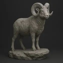 Sheep on rock